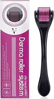 Vetelly Derma Roller System 1 Mm 540 Needles Hair Growth, Titanium Micro Wrinkle Anti Aging Acne Scar Stretch Mark Treatment Micro Needling Face Care Massage Tool