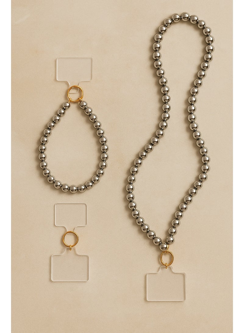 Metal Beads Phone Strap Bundle