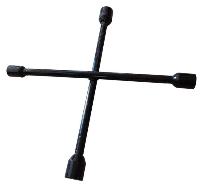 14Inch Heavy Duty 4 Way Car Wheel Tire Cross X Wrench Lug Brace Bolt Nut - Black