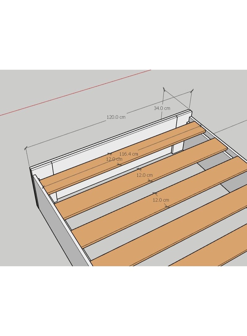 Furniture Store Modern bed - width 120 cm, length 200 cm, from Furniture Store.