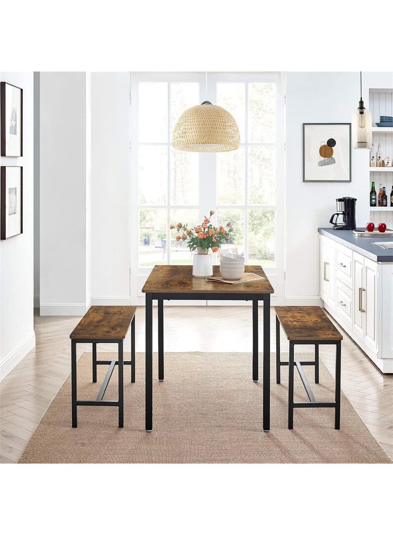 Vasagle Dining Table with 2 Benches
